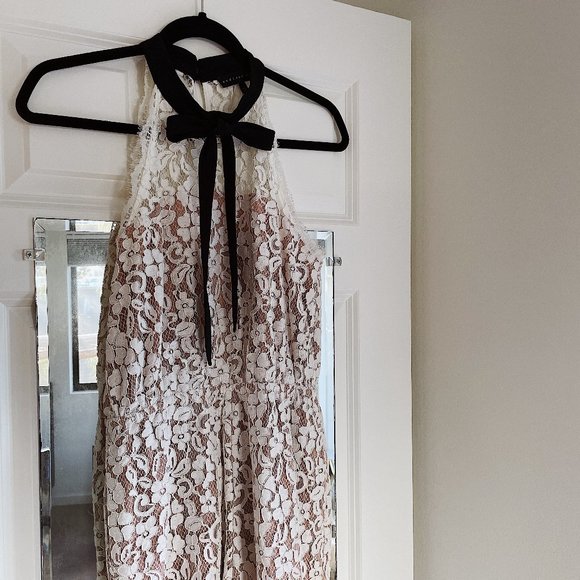 Endless Rose Tied Ribbon Lace Romper S - Picture 4 of 7